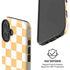 Yellow and White Checkerboard iPhone 16 Magsafe Impact Case